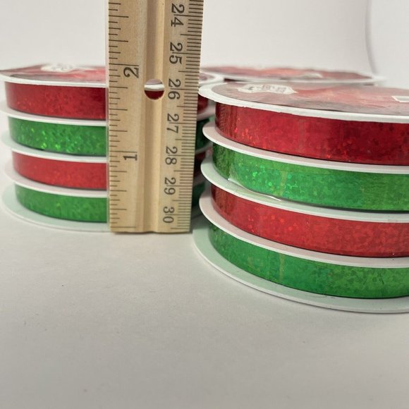 New Holiday Ribbons 3 packs of Red / Green Ribbons by Holiday Crafts 55Ft each - Picture 4 of 4